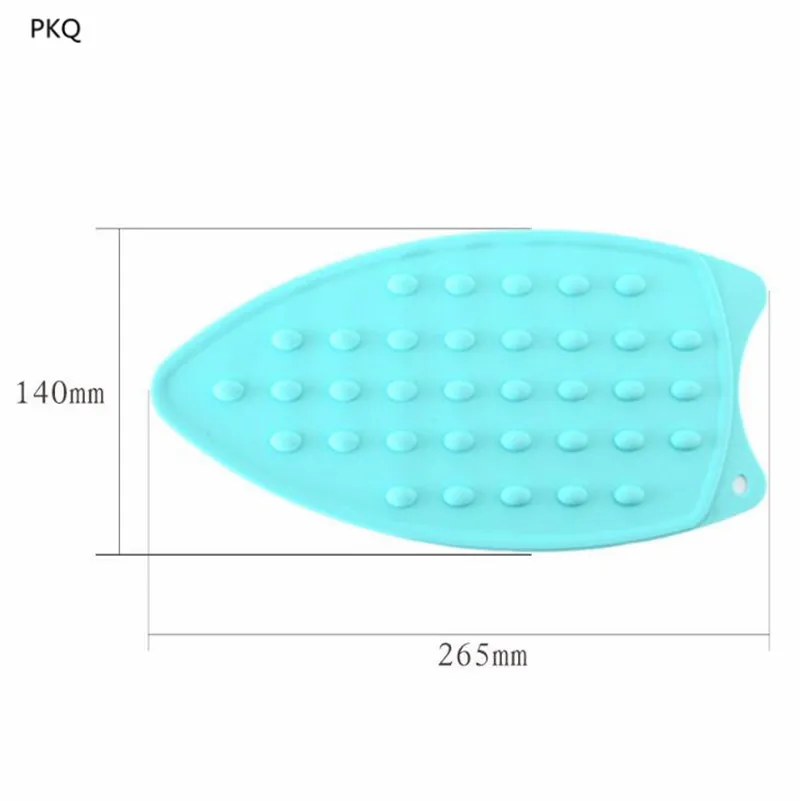 5pcs Silicone Iron Hot Protection Rest Pad Mat High temperature resistant thick waterproof non-slip iron pad - Color: Sky blue