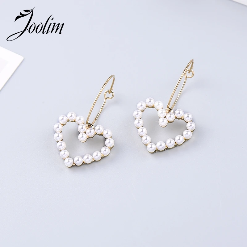 

Joolim Cute Pearl Heart Dangle Earring Design Earring
