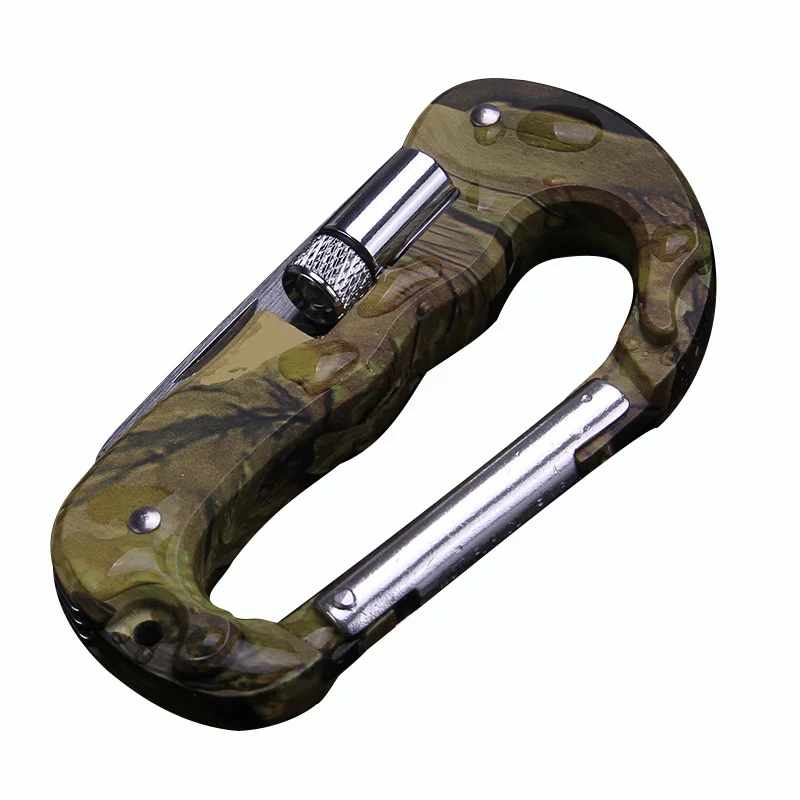 

Carabiners Camouflage Clasp Knife Climbing Saw Screwdriver Multifunctional Tools Outdoor Carabiner Aluminum 5 in 1 Quickdraws