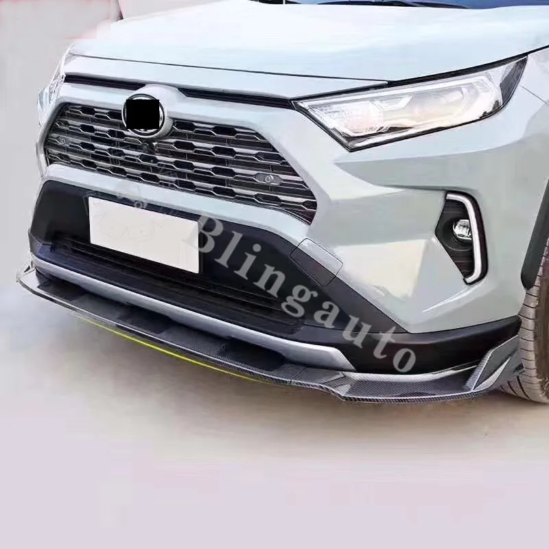 Передний диффузор подходит для T oyota все новые RAV4 ABS пластик Передняя губка автомобильный бампер для губ Диффузор из углеродного волокна