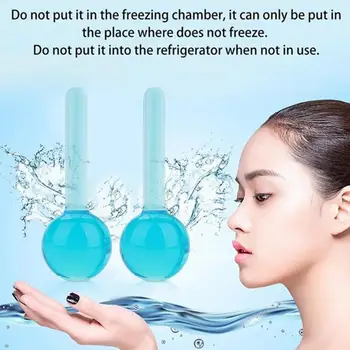 

2pcs Massage Globes Ice Hockey Energy Crystal Ball Cooling Beauty Roller Face Eye Neck Massager Tools Weight Loss Product