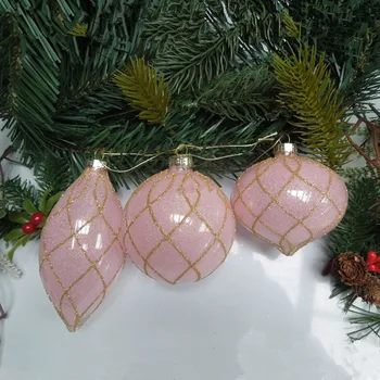 

Pink Series Handmade Hanging Glass Ball Christmas Day Decoration Globe Festival Friend Gift
