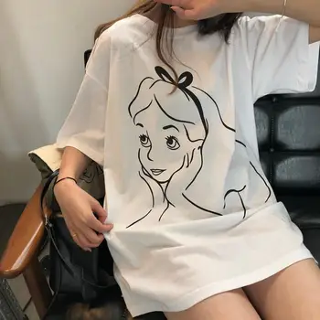 

2020 Fashion T Shirt Women Cotton Plus Size Korean funny female t -shirt Summer harajuku Casual ladies Tshirts Black White 364