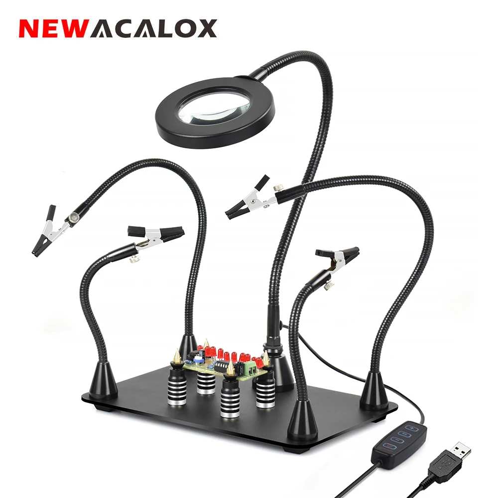 6 Flexible Arms Soldering Arm Non-Slip for Painting Electronics Repair Soldering Tool PCB Holder Stand Soldering Third Hand 6 Flexible Arms Soldering Arm Non-Slip for Painting Electronics Repair Soldering Tool PCB Holder Stand Soldering Third Hand