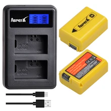 2x for Sony Alpha a6500 a6300 a6000 a5000 a3000 NEX-3 a7R 2160mAh NP-FW50 NP FW50 Camera Battery Bateria + LCD USB Dual Charger