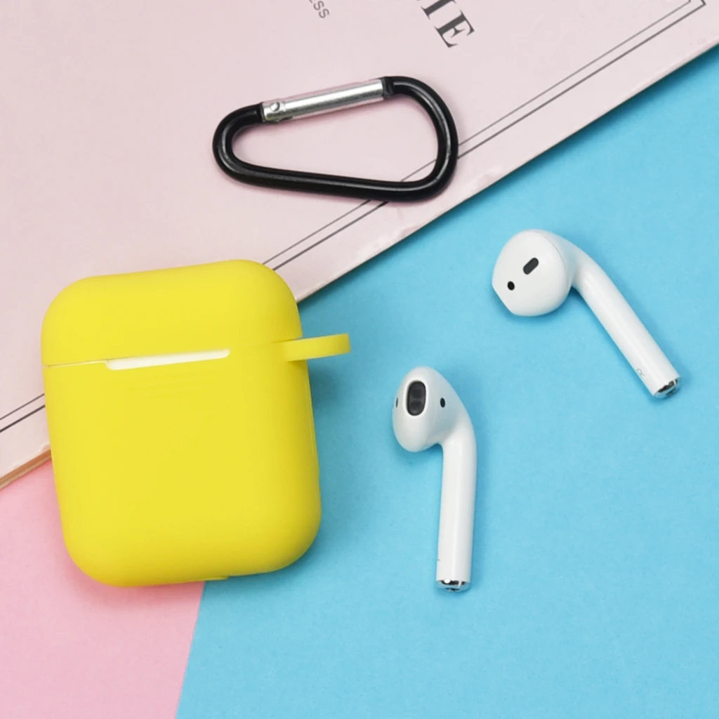 6 as described Полный защитный чехол для Airpods Air Pods портативный силиконовый чехол с брелком для Apple гарнитура для Airpods зарядный чехол - Цвет: 6 as described