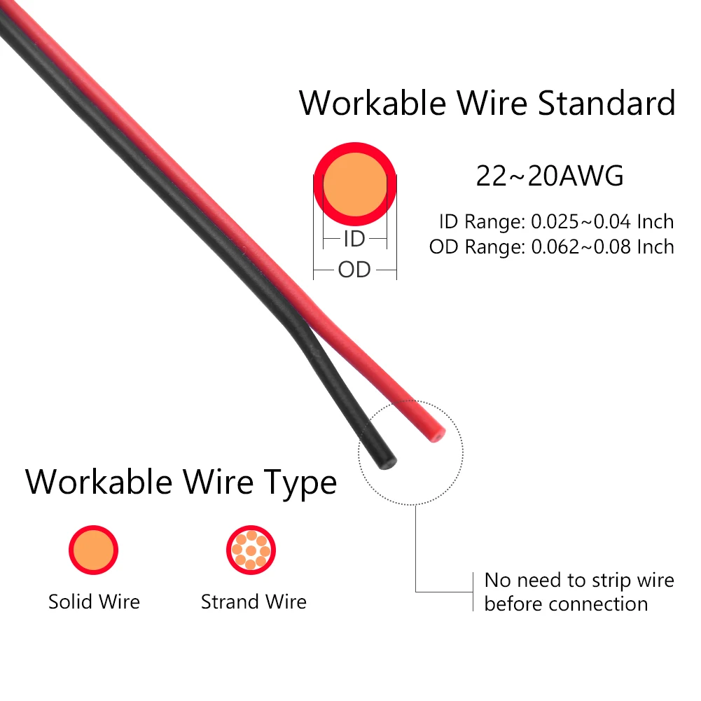 10 шт. 2 Pin подключаемый проволочный замок на скотче разъем 22-20AWG быстроразъемный клеммный кабель зажимной Терминал Блок 2 способ для светодиодной ленты