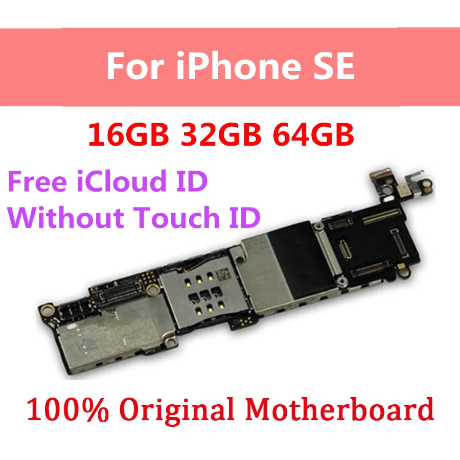 

Factory unlocked for iphone SE Motherboard Without Touch ID Full Working for iphone 5SE Mainboard with Full Chips 16G 32G 64G