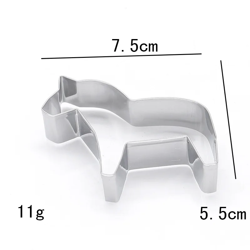 Слайсер для торта в виде лошади форма из нержавеющей стали резак печенья сделай