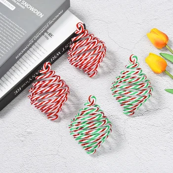 

2021 New Year Candy Christmas Hanging Ornaments Three-Color Spiral Ball Christmas Decorations New party and festival decorations