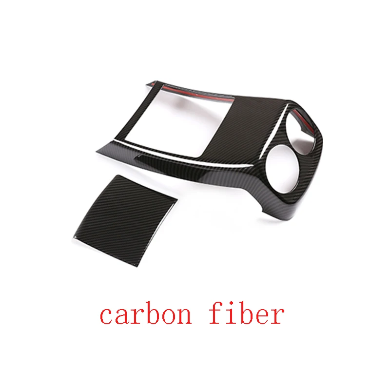 carbon fiber 3 цвета, АБС-пластик, автомобильный сзади ряд Кондиционер Vent рамка Обложка отделка Аксессуары для Mercedes Benz A класс W177 A180L A200L - Название цвета: carbon fiber