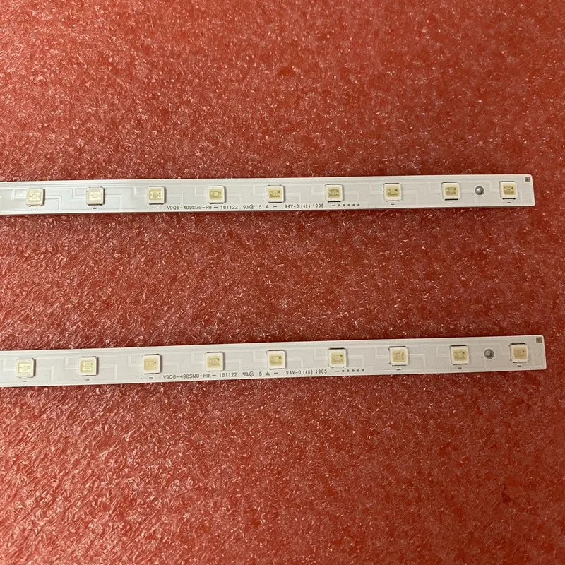 Kit 2pcs 44LED LED bar for Samsung QE49Q60RATXZT QE49Q60RAT QE49Q67RAT CY-RR049HGLV3H V9Q6-490SM0-R0 led strips