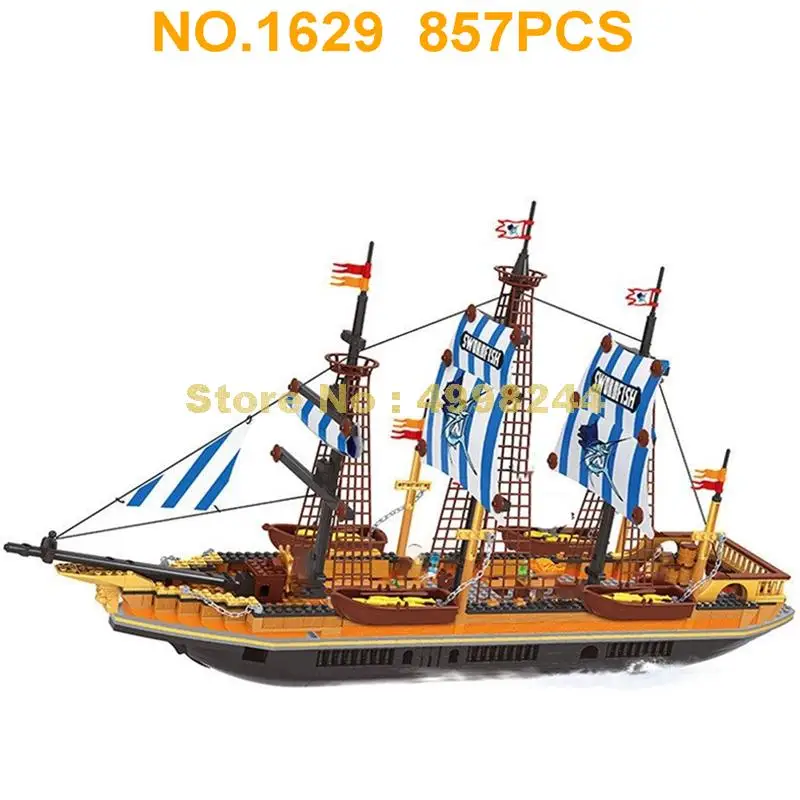 Ausini 27806 857pcs Pirates Large Fishing Vessels Ship 5 Building Blocks Toy | Игрушки и хобби