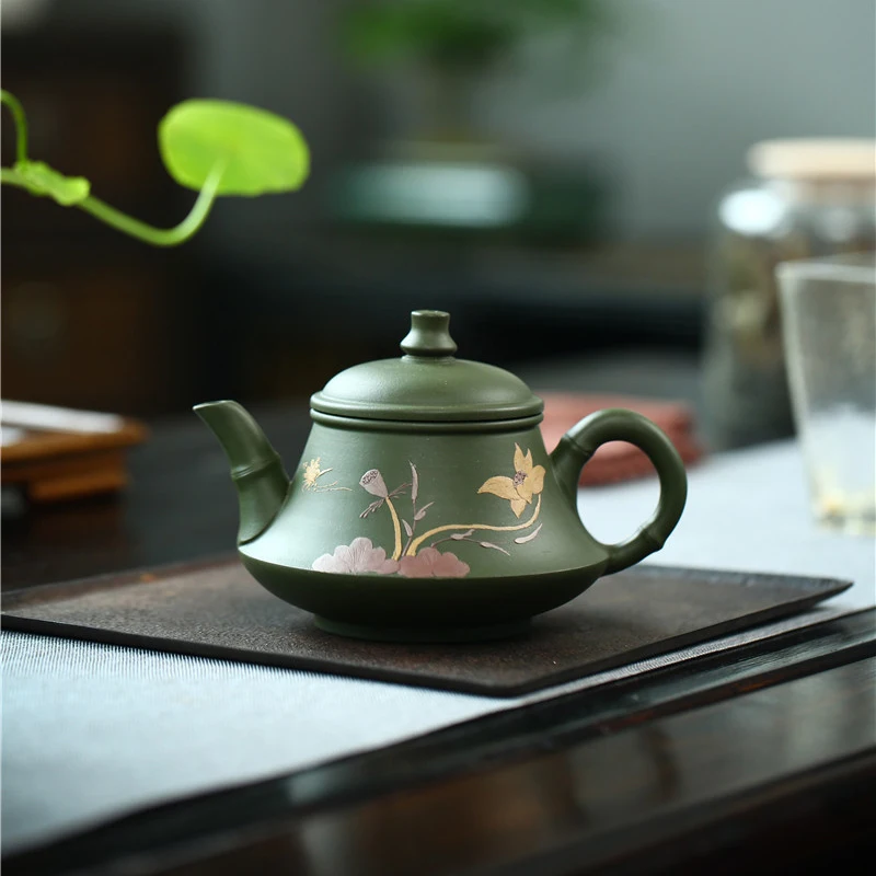 230CC valós handmade Zsozsó Főzőedény yixing Ibolyaszínű Agyak Teáskanna puer Tea állítsa kung fu zisha teaware szabadon szállítási