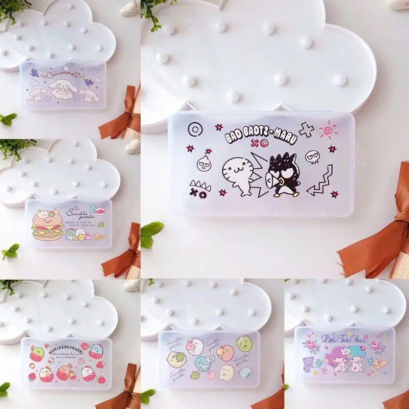 Cute Cartoon Animal Print Disposable Mask Storage Box Holder Dustproof Moisture-Proof Container Portable Jewelry Organizer