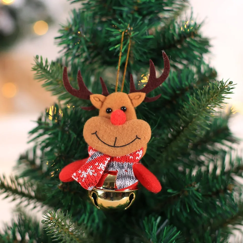 Рождественские украшения Санта-Клаус Снеговик колокольчик оленя игрушка DIY рождественская елка подвесные украшения Adornos De Navidad дропшиппинг