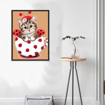 

Diamond Painting Animals Cat Diamond Embroidery Full Cross Stitch Christmas Gift Home Decoration Birthday Present
