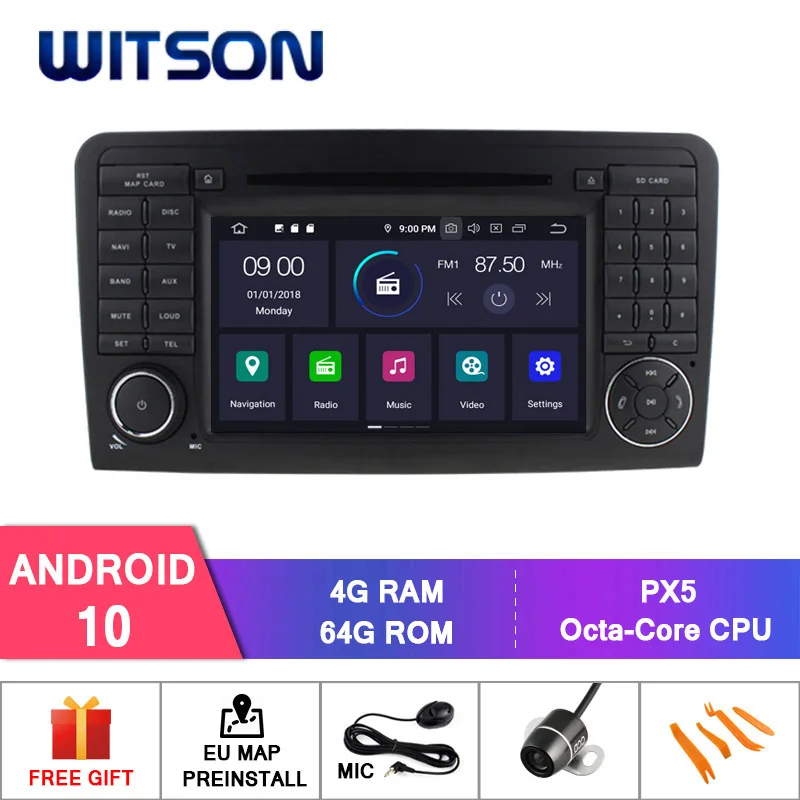 WITSON Android 10 0 автомобильный DVD плеер GPS для MERCEDES-BENZ ML-W164/GL-X/W300/ML350/ML450 аудио-система с gps