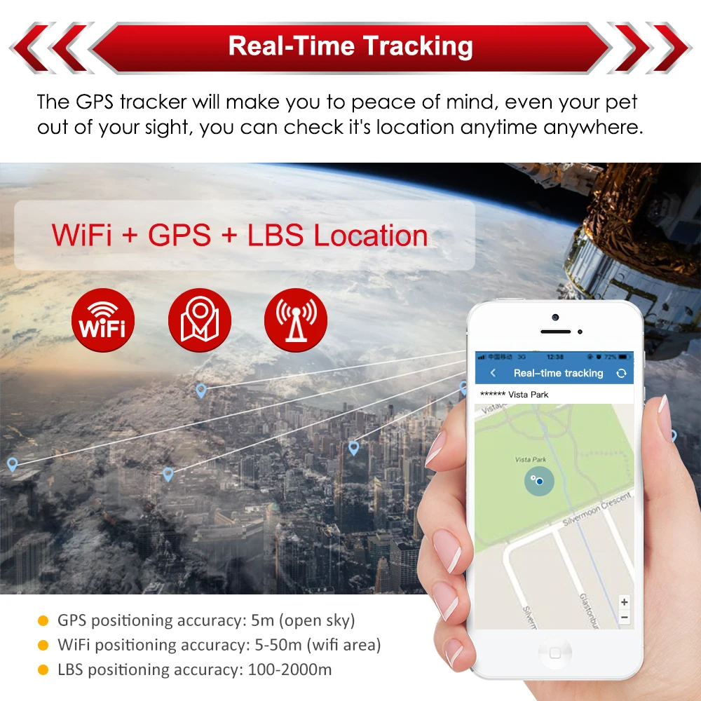 3G GPS Tracker Dog Pet Smart Cats dogs Tracking Device For Pets Voice monitor Waterproof Anti-lost WiFi Global RF-V40 Free App