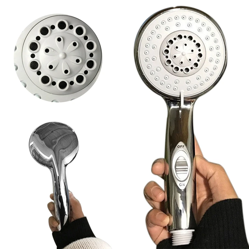 

4 Inch Luxury Chrome High-Power 6-Setting Hand Shower With ON/OFF Pause Switch