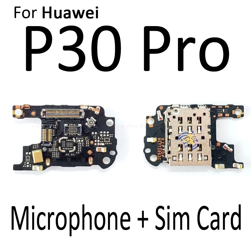 10 шт./лот для HuaWei P30 P20 Pro Mate 20 слот sim карты держатель лотка микрофон Микрофон