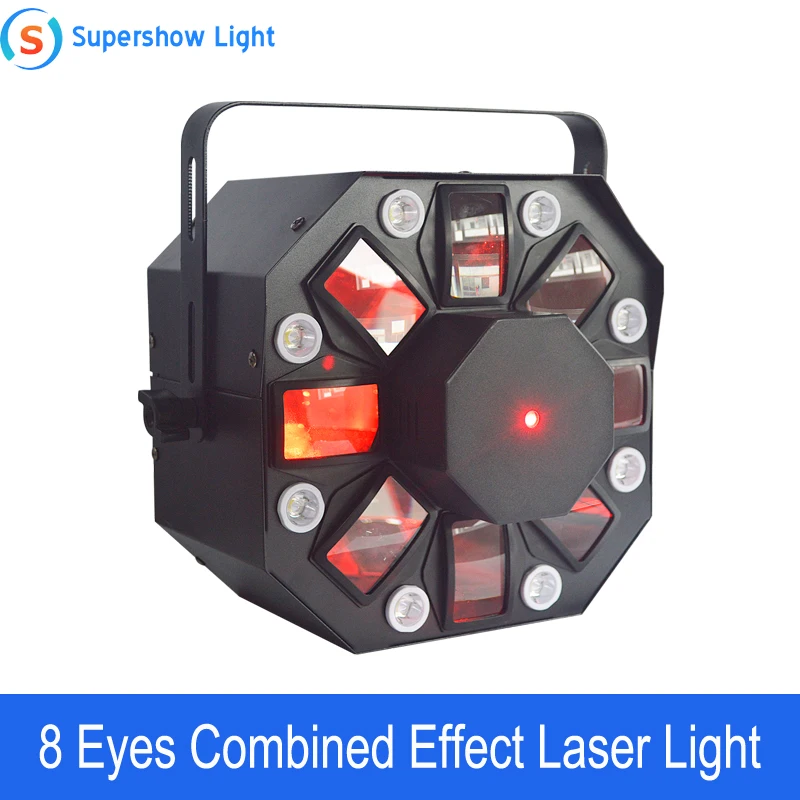 

8 Eyes LED Laser Light Combined Effect Laser Stage Lighting Effect For DJ Lighting Show DMX512 Disco Night Club