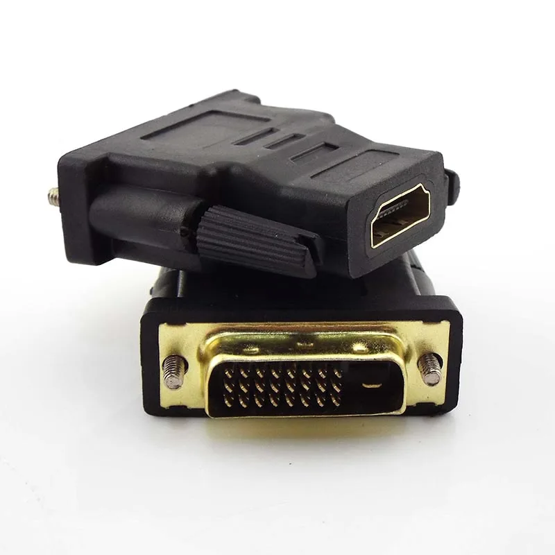24+1 24K Gold-Plated Connector DVI Male to HDMI-compatible Female Converter Adapter Support 1080P For HDTV Projector | Электроника