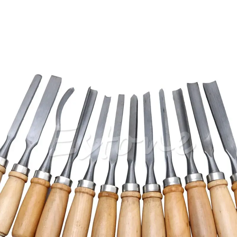 

12Pcs Wood Carving Hand Chisel Woodworking Tool Set Woodworkers Gouges