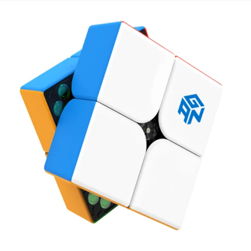 stickerless GAN 251M 2x2 Магнитный магический скоростной куб без наклеек головоломка твист интеллектуальная игрушка - Цвет: stickerless