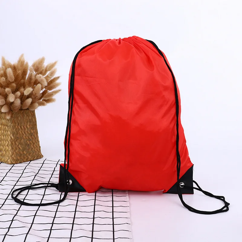 H3debb92b30d24ec8af4def4fbd2fa98er Nylon Color Portable Sports Bag Thicken Drawstring Belt Riding Backpack Gym Drawstring Shoes Bag Clothes Backpacks Waterproof Mallzona