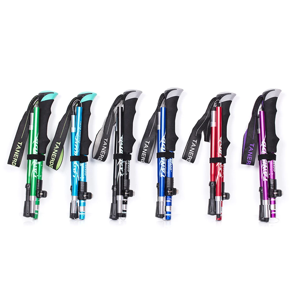 5-Section Outdoor Fold Trekking Poles Walking Stick for Nordic Hiking Naturehike Antishock or Elderly Cane | Спорт и развлечения