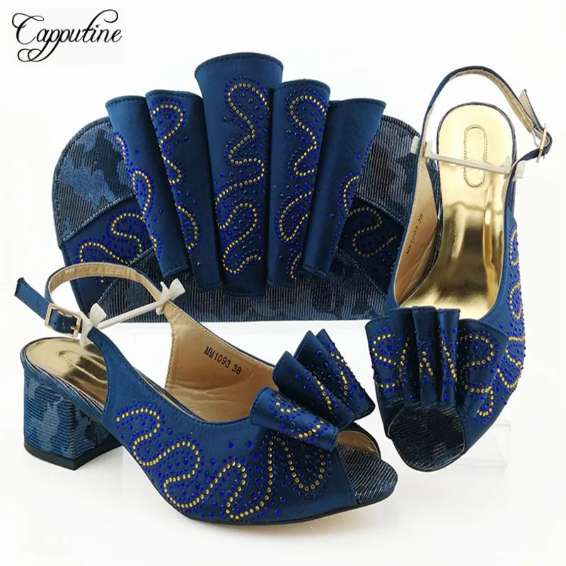 Capputine/модный простой свадебный комплект из обуви и сумки Новейшие женские туфли