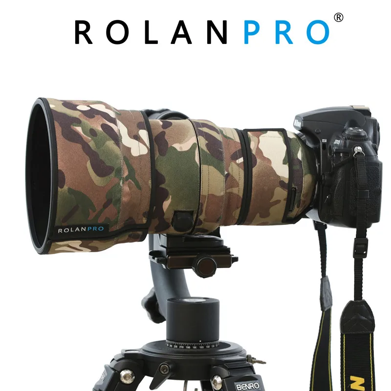 Rolanpro Lens Camouflage Coat Rain Cover Per Nikon Af-S 200Mm F/2G Ed Vr I E Ii Generations Custodia Protettiva Per Pistole