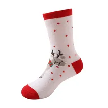 1 пара забавных носков мягкие женские зимние теплые носки с принтом рождественских букв подарок для осени и зимы skarpetki#24