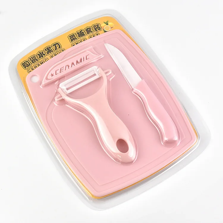 Ceramic Fruit Knife Set Ceramic Knife Slicer 3 Piece Set Kitchen Gift Chopper Set