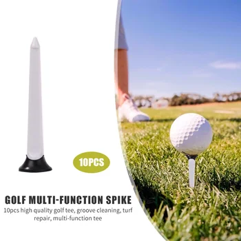 

10pcs Golf Ball Holder Tees Rubber Cushion Tee Plastic Golf Tees Training Aids Outdoor Golf Accessories Golf Training Tees