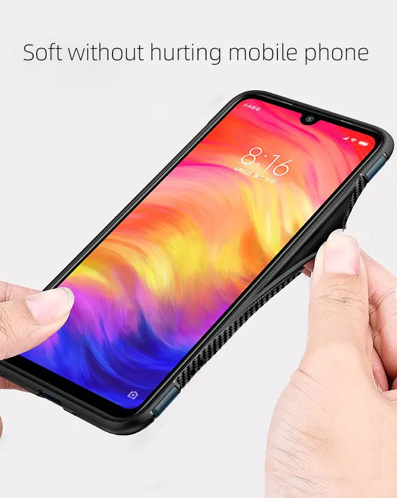Чехлы для xiaomi redmi note7 anillo de Metal soporte de coche из силикона для redmi note5 redmi note6