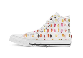 

strokes of colors Custom Casual High Top lace-up Canvas shoes sneakers Drop shipping