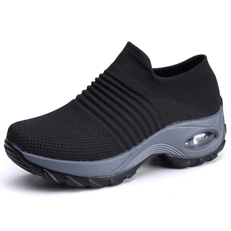 Кроссовки носки женские на платформе повседневная обувь толстой подошве без