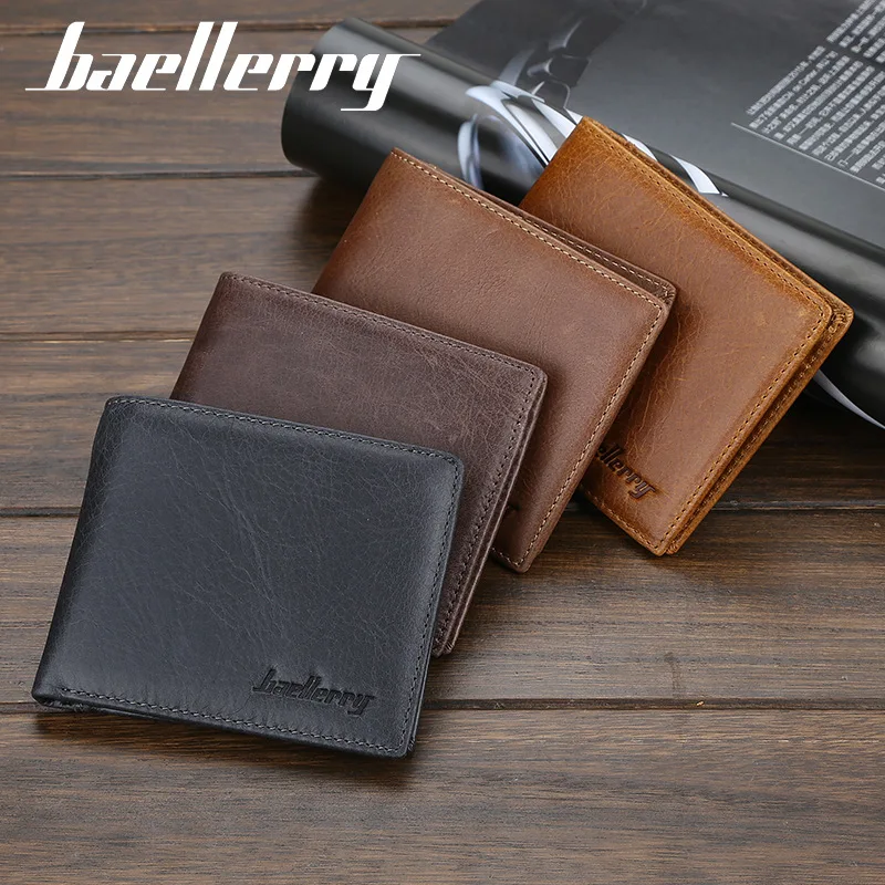 Baellerry натуральная коровья кожа мужские кошельки высокое качество короткий