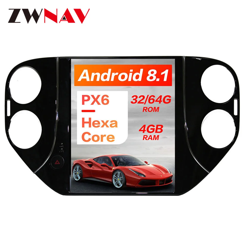 

PX6 4GB RAM Tesla style Android 8.1 Car GPS Navigation For Volkswagen Tiguan 2007-2016 head unit multimedia radio tape recorder