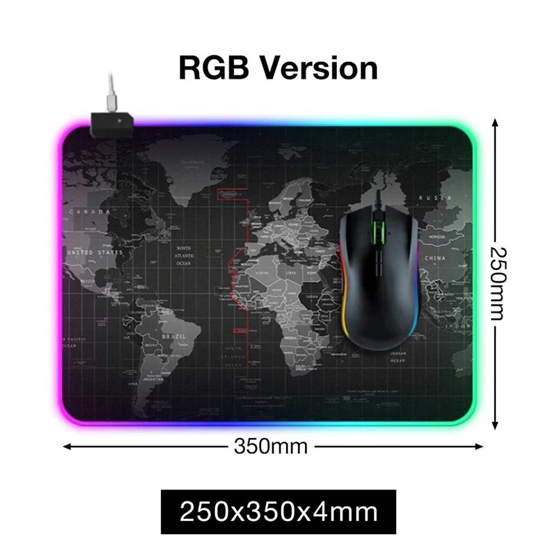 RBG большой игровой коврик для мыши карта старого мира коврик для мыши Нескользящий Резиновый Настольный коврик компьютерная подставка для клавиатуры подставка для ноутбука блокнот - Цвет: 250x350x4mm