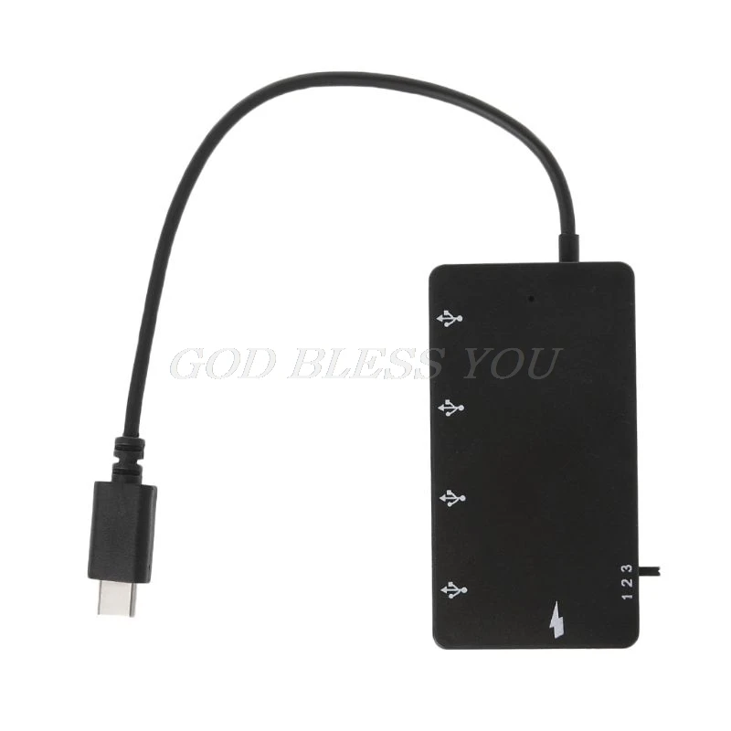 4 порта USB C концентратор OTG высокоскоростной Тип C концентратор с подставкой для телефона type-c usb-разветвитель для ноутбука ПК телефон Google USB-C концентратор