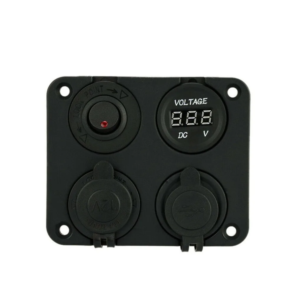 

12V - 24V Car Cigarette Light Socket Plug 2 USB Charger LED Voltmeter Lighter AU Hot
