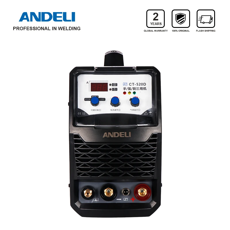 ANDELI Smart Draagbare Eenfase Intelligente Multifunctionele 3 in1 Lassen Machine CT-520 CUT/MMA/TIG Multifunctionele Lasser