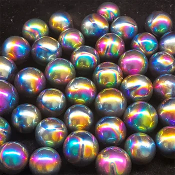 

1pc Rainbow Electroplating Angel Aura Quartz DecorativeCrystal Ball Spheres for healing