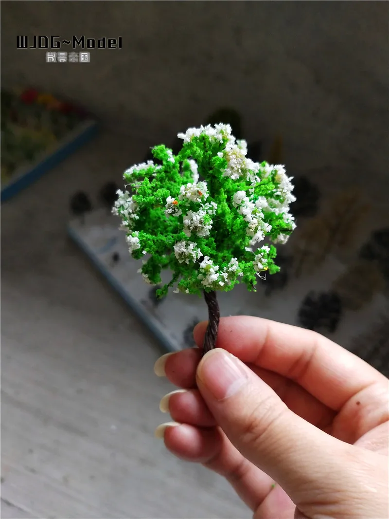 Modello Di Edificio Albero Strada Paesaggio Albero Modello Mini Casa Delle Bambole Entourage Del Modello Di Albero Falso