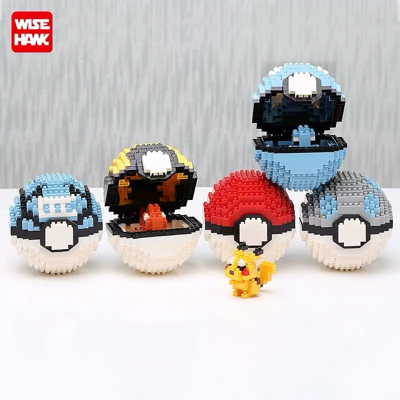 Wisehawk мяч Пикачу Charmander Иви Psyduck фигурки строительные блоки игрушка модель тапочки в виде персонажа аниме игрушка в подарок для детей