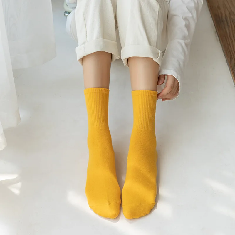 Frauen Socken 100 Baumwolle Mode Trend Einfarbig frauen Socken Reine Baumwolle Frau Socken Glücklich Mädchen Socken Kurze Crew ankle Socken – Detail 7
