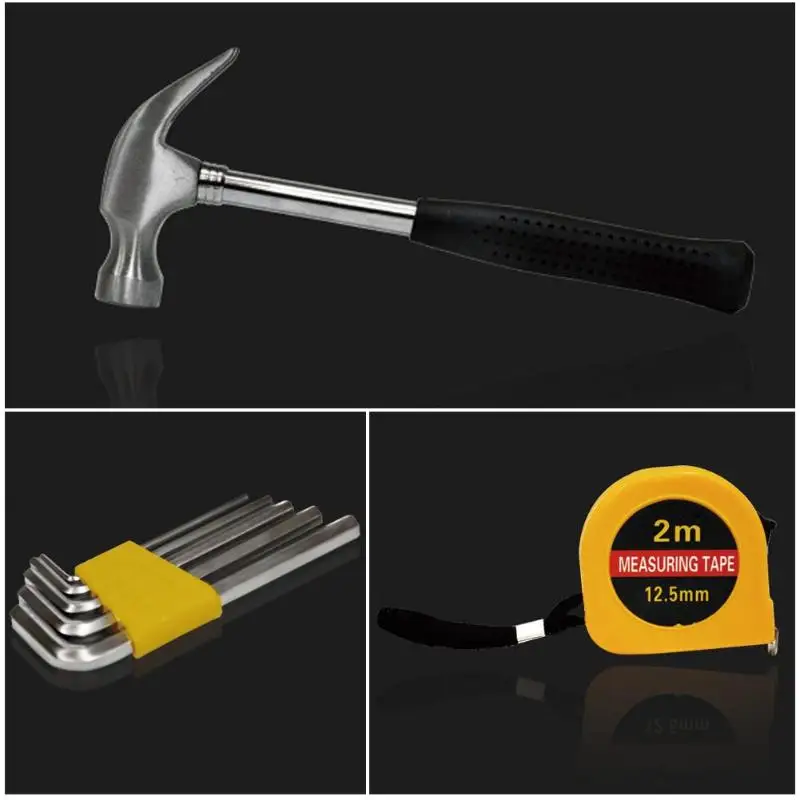 8/9/12/13/16 Pcs Hand Tool Set  Car Home Dual-purpose Manual Maintenance Tool Hardware Combination with Plastic Toolbox